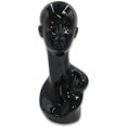 thumbnail image 1 of N'icePackaging - Life-Sized Glossy Black Mannequin Head - Poly-Resin - For Merchandise or Showcase - Free-Standing - Hats/Wigs/Earrings/Necklace/Scarfs, 1 of 4