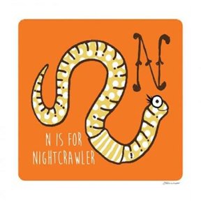 N is For Nightcrawler Canvas Art - Stephanie Marrott (24 x 24)