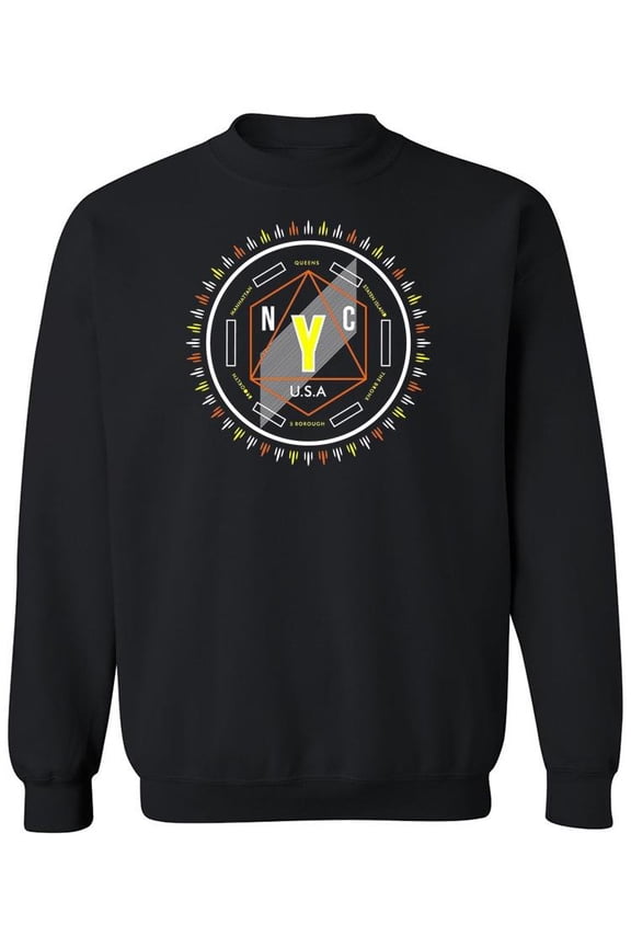 N.y.c. Usa Quote Sweatshirt Men -Image by Shutterstock, Male x-Large