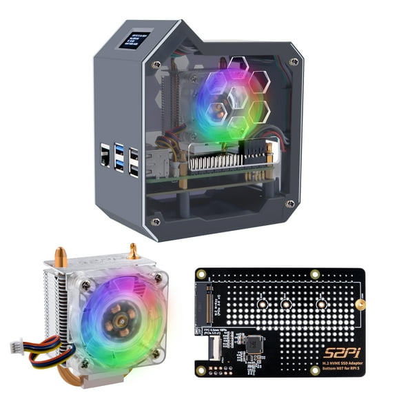 N07 Minitower NVMe NAS Kit for Raspberry Pi 5