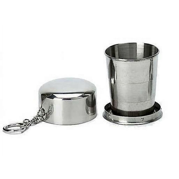 N1 Collapsing Cup, Stainless Steel Folding Cup, for Travel, Portable Retractable Telescopic Collapsible (3 Pack), New