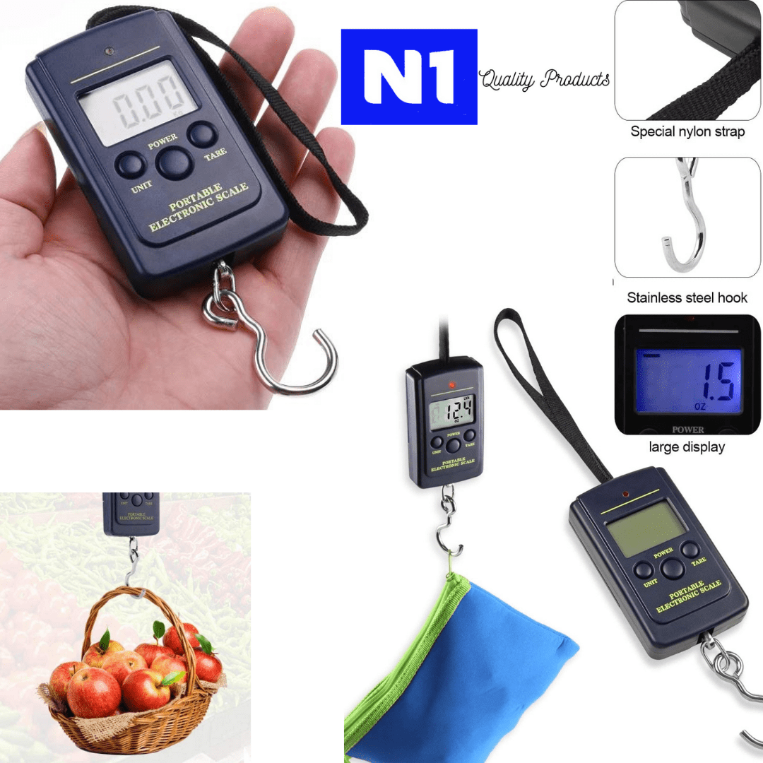 N1 Digital Hanging Luggage Scale, Electronic Luggage Scale Portable Handheld Baggage Scale, 88 Pounds - New