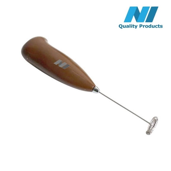 N1 Electric Milk Frother Drink Foamer Whisk Mixer Stirrer Coffee Eggbeater Latte - NEW - Brown, New