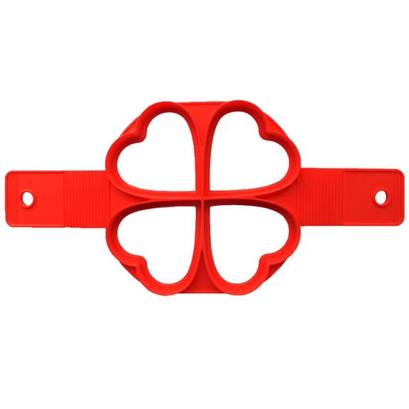 N1- Pancake Maker Non Stick Perfect Silicone for making Pancake, Eggs, Omelet - 4 Large Holes Mold Easy Kitchen Tool - Heart, New