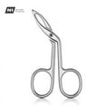 thumbnail image 1 of N1 Stainless Steel Elbow Eyebrow Pliers Clip Scissors Tweezers Slant Tip Straight Pointed, Salon Quality. Professional Eyebrow Plucking Makeup Beauty Tools - Silver, New, 1 of 11