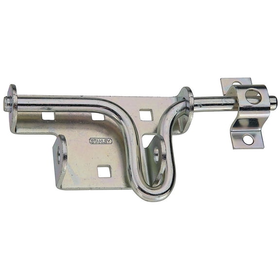 N109-028 Sliding Bolt Door & Gate Latch Steel with WeatherGuard Protection Zinc-Plated Heavy-Gauge Cold-Rolled Steel Left Right Hand Swing Mount