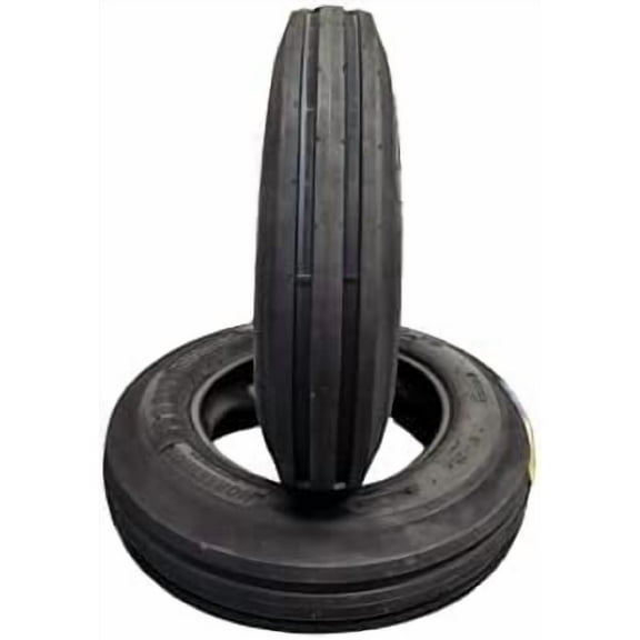 N12 2 New Horseshoe 6.00-16 10ply F2 3 Rib Super Duty AG Farm Tractor Tires (2 Tires+2 Tubes) 6.00x16 60016, Black Sidewall