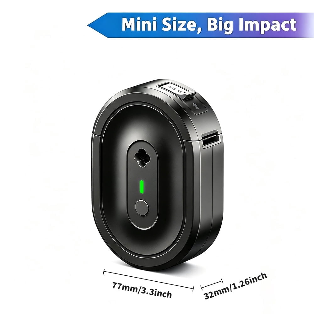 N12 Wireless Thermal Label Maker Machine with 1 Roll Of Paper, Intelligent Portable Printer, High Quality Printing, Multiple Creative Function&Templates - for Office, Home, School, BLACK