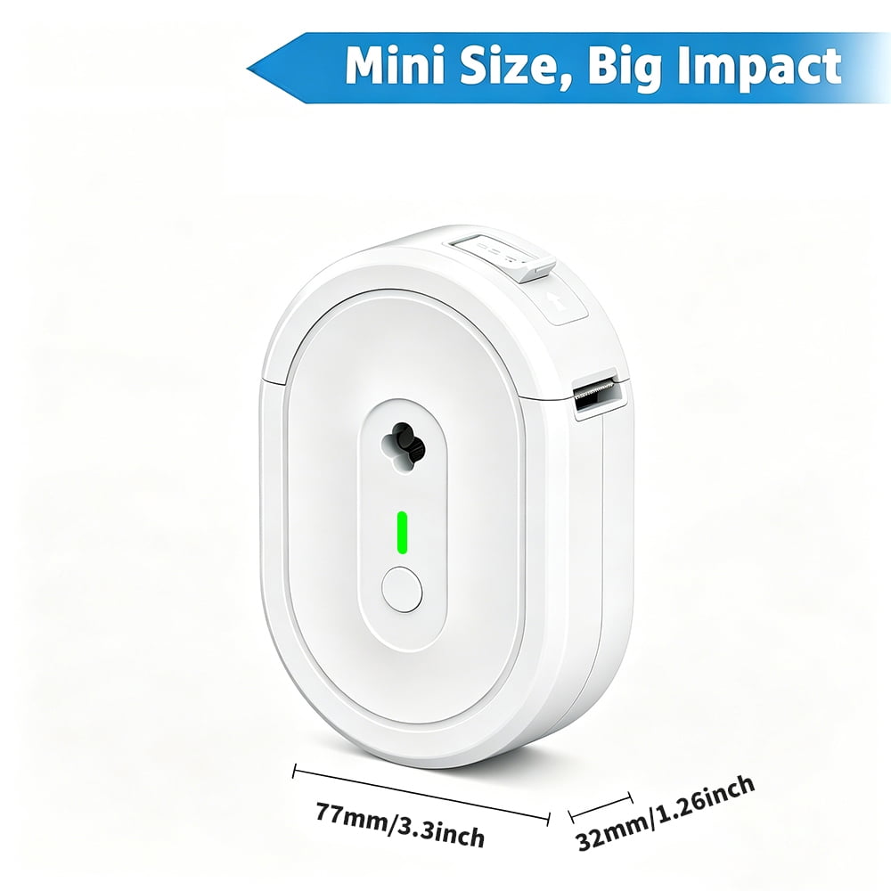 N12 Wireless Thermal Label Maker Machine with 1 Roll Of Paper, Intelligent Portable Printer, High Quality Printing, Multiple Creative Function&Templates - for Office, Home, School, WHITE