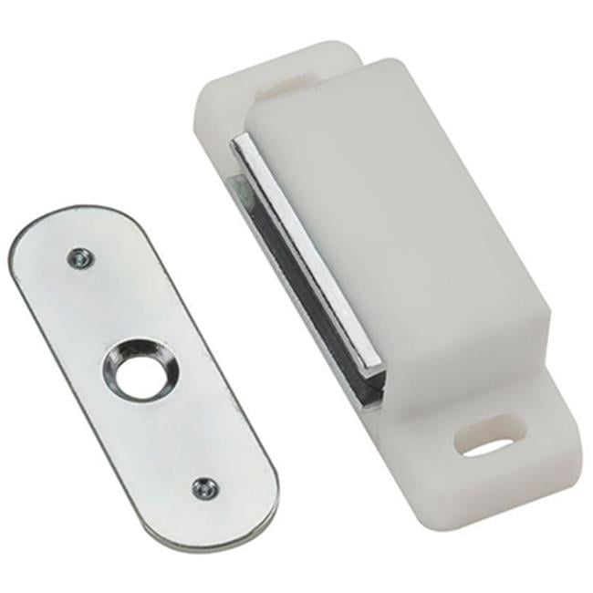 White Aluminum Magnetic Cabinet Catch