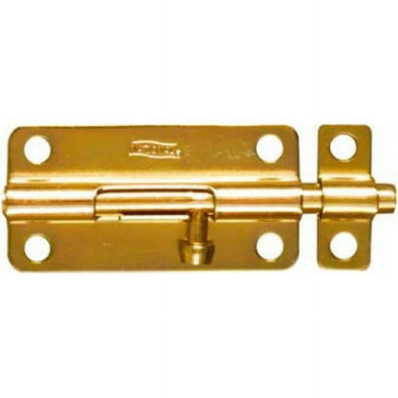 N151-688 4 in. Dull Brass Finish Barrel Bolt