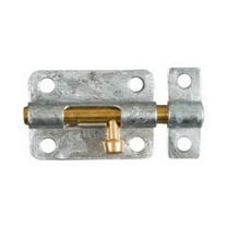 N151-878 Door Barrel Bolt, Galvanized, 3-In. - Quantity 5