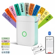 Bluetooth Mini Label Maker with Tape, HKHKPI Portable Wireless Thermal Maker Machine for Home Classroom School Office, Built-in Cutter