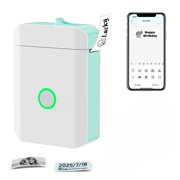 Bluetooth Mini Label Maker with Tape, HKHKPI Portable Wireless Thermal Maker Machine for Home Classroom School Office, Built-in Cutter