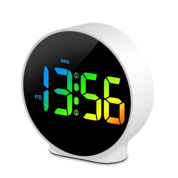 N16 Modern Design LED Bedroom Desk Clock with Alarm Calendar and Temperature Display for Home Office Study Room
