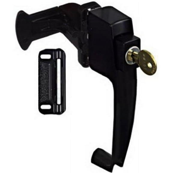 N178-376 Satin Black Push Key Latch