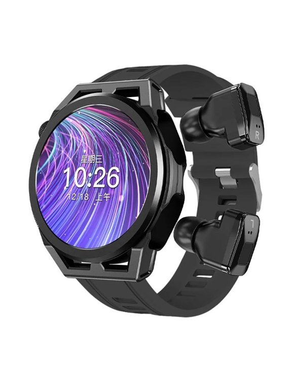 N18 Smart Watch 1.53 Inch Split Bluetooth Headset Magnetic Charging 4G RAM MP3 300mAh Bluetooth 5.0 Sports Watch Black