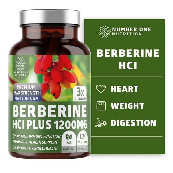 N1N Premium Berberine Plus to Support Anti-Aging, Cellular Health, Energy and Digestion, 120 Caps