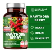 N1N Premium Hawthorn Berry Capsules to Support Heart Health and Immunity, 120 Caps
