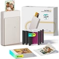 thumbnail image 1 of N200 Pro Portable AI Photo Printer,  Mini Picture Printer for  Smartphone, Thermal Dye Sublimation,  Sticker Maker 50 Sheets 2x3 Adhesive Paper & 5 Cartridges,, 1 of 6