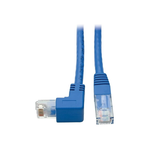 N204-001-BL-DN Down-Angle Cat6 UTP Patch Cable (RJ45) - 1 ft. - Blue