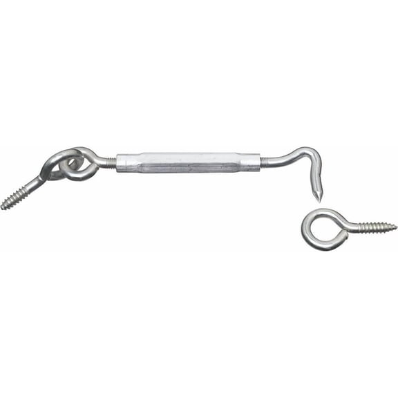 N222-059 2180BC Turnbuckle Gate Hook in Zinc plated 3/8" x 11"