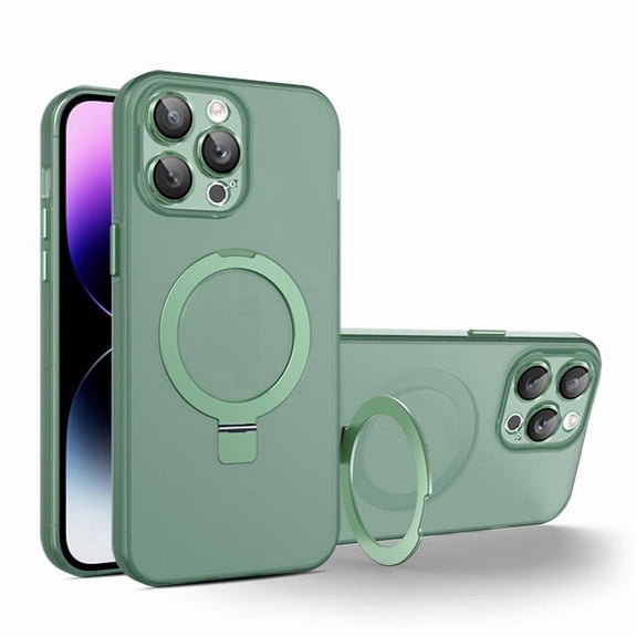 P2N Technologies Slim Hard Shell Cell Phone Case with MagSafe Compatible for iPhone 15 Pro, Green