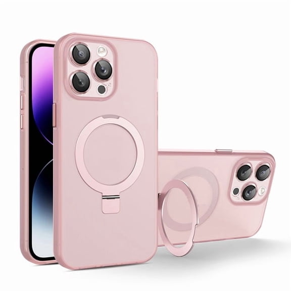 P2N Technologies Slim Hard Shell Cell Phone Case with MagSafe Compatible for iPhone 15 Pro, Pink