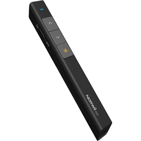 N26 Wireless Presentation Clicker, Presentation Remote, PowerPoint Clicker with Pointer for PowerPoint Presentations, Power Point Clicker Wireless Presenter Remote - Black