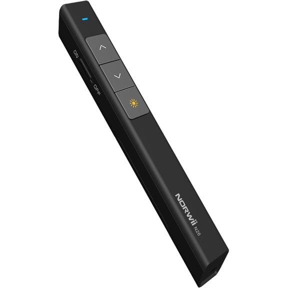 N26 Wireless Presentation Clicker, Presentation Remote, PowerPoint Clicker with Pointer for PowerPoint Presentations, Power Point Clicker Wireless Presenter Remote - Black