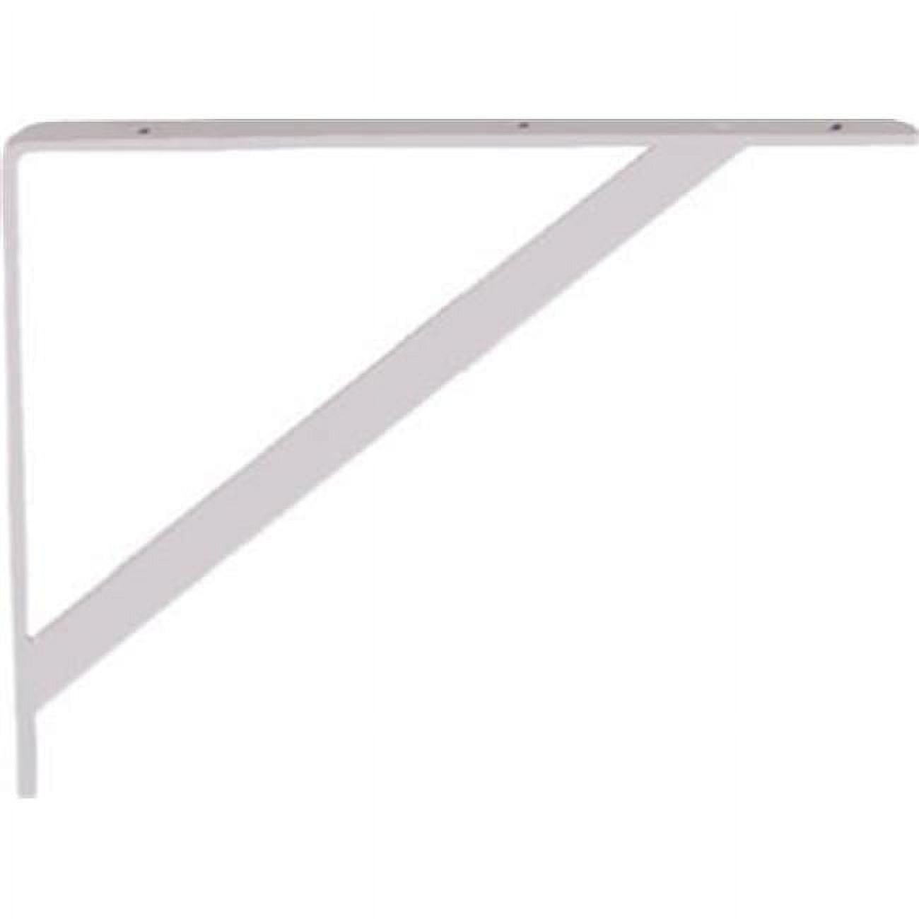 Heavy-Duty 16" Bright White Powder Coated Shelf Bracket