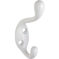National Hardware Heavy-Duty White Wardrobe Hook N266-049