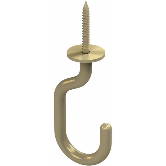N275-524 Modern Ceiling J Hook, Brushed Gold, 3-11/32-in
