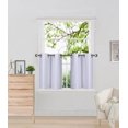 thumbnail image 1 of N29 White 2-Piece Semi Sheer Plain Tier Curtains for Small Windows, Eyelet Top Lined Window Treatment Panels 60" Wide x 24" Length, 1 of 1