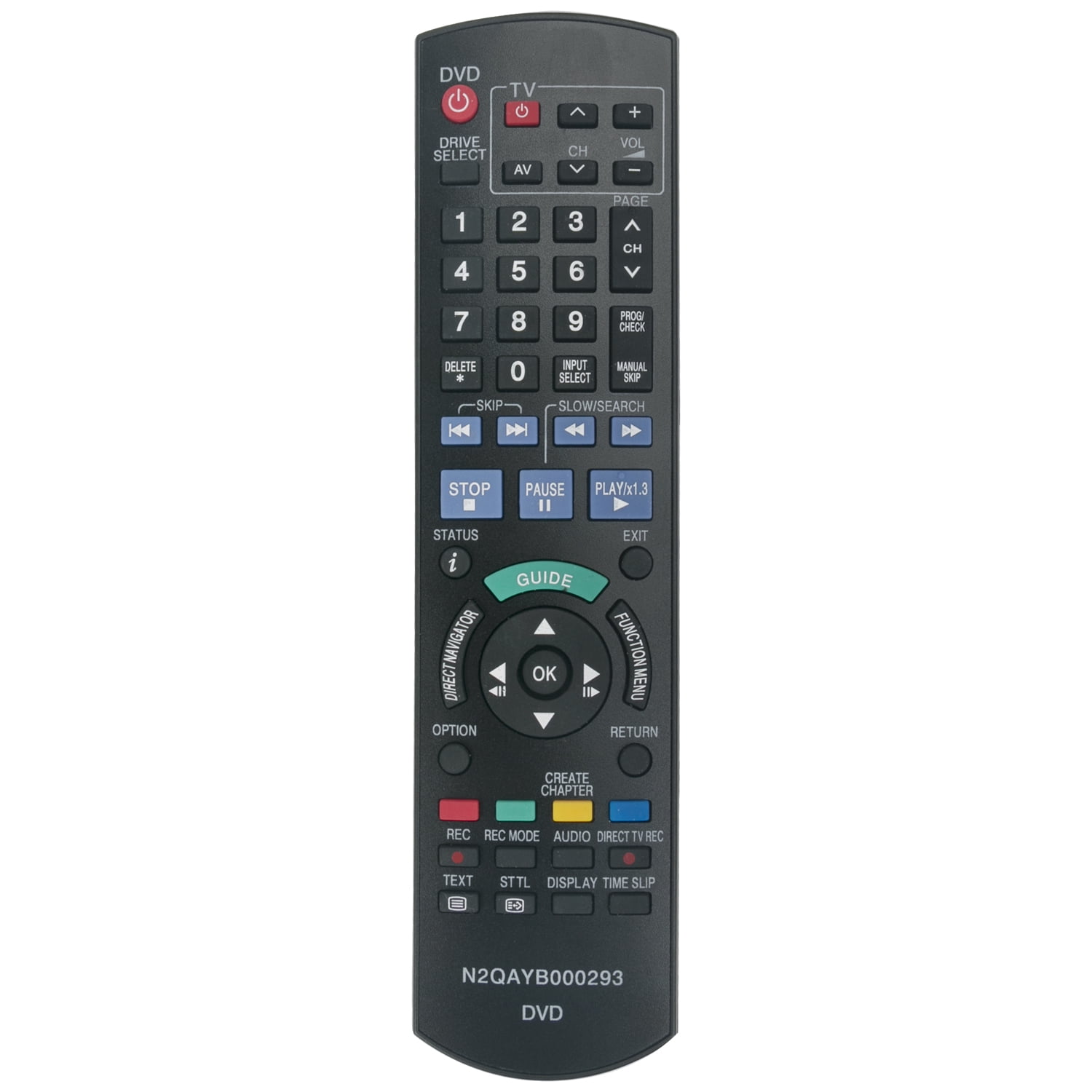 N2QAYB000293 Remote Control for Panasonic DVD Recorder Sub N2QAYB000339 ...