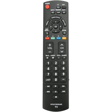 N2QAYB000485 Infared Remote Control Replace for Panasonic TV TC-L37U22 TC-L37X2 TC-L42D2 TC-P42C2 TC-P42S2 TC-P42U2 TC-P46C2 TC-P50X2 TC-P54S2 TC-P58S2