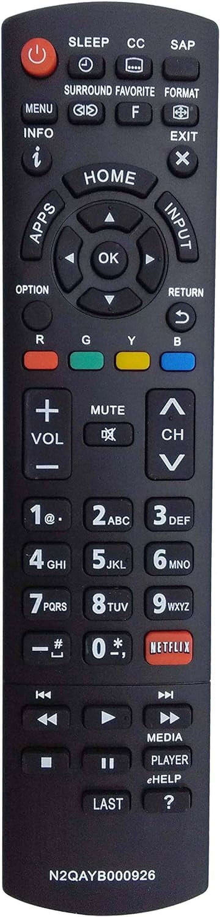 N2QAYB000926 Replacement Remote Control Compatible with Panasonic TV TC