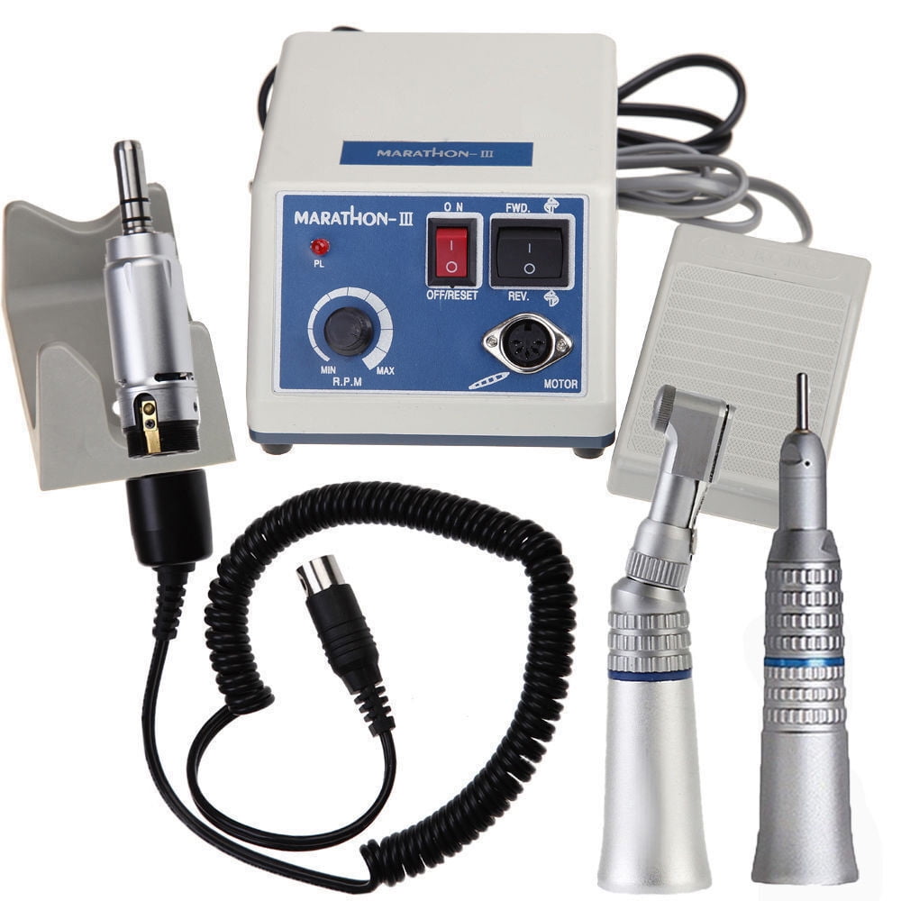 Moteur Micro Dentaire N8 Marathon & Pièce à Main 45K Rpm & 10 Fraises - Neuf Pour Labo