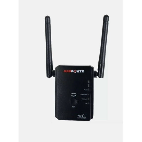 N300 Wifi Extender Booster Repeater For Home & Outdoor - Wireless Network Black