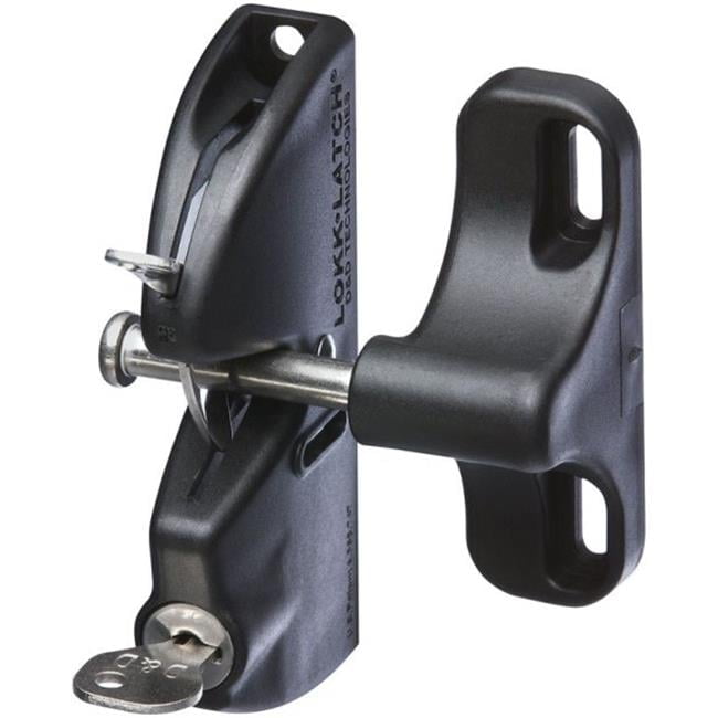 Black Steel-Painted Key Lockable Gate Latch