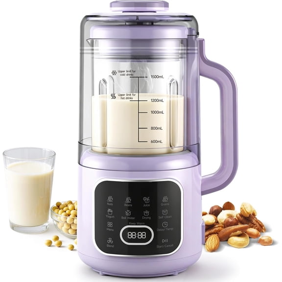 N4 Nut Milk Maker, 50OZ Automatic -Based Milk Machine for Homemade Almond, Oat, Soy Yogurt & Dairy-Free Beverages,  Preset Modes, Quick Self Clean & Multifunctional Design