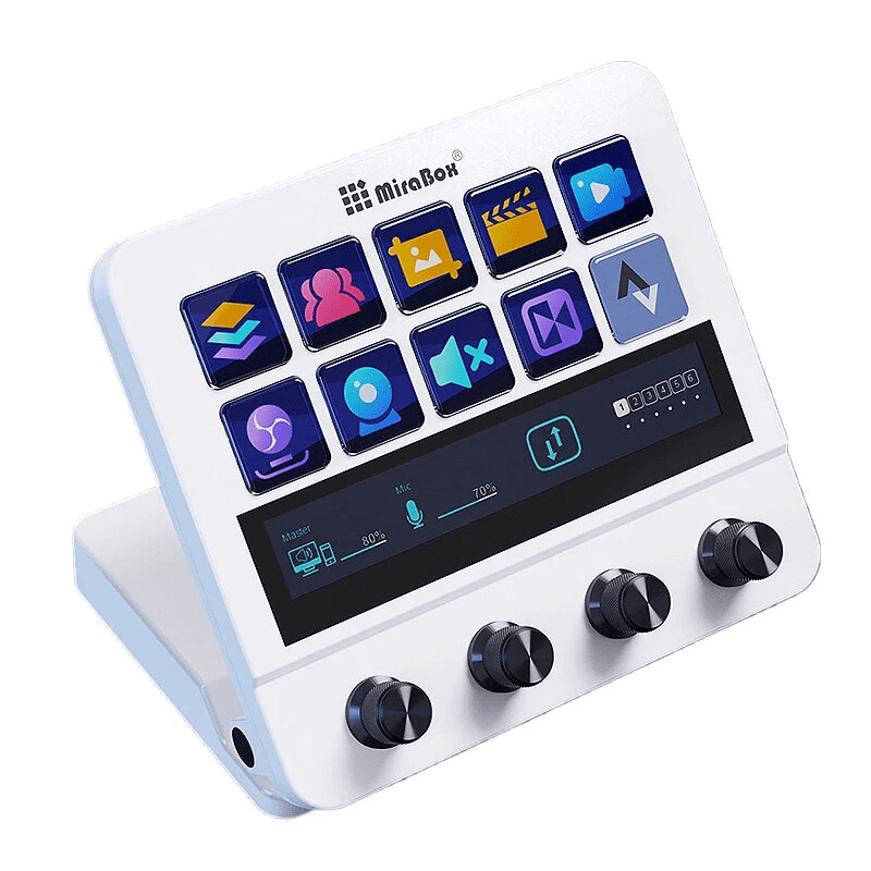 N4 Stream Deck with 10 LCD Buttons and 4 Rotary Knobs Live Streaming ...