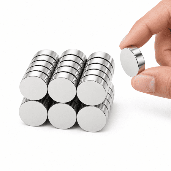 N42 Neodymium Round Magnets, 1/2 x 1/4 inch, 30 Pack, Powerful Small Rare Earth Magnets for Crafts, Woodworking, 3D Printing and DIY Projects