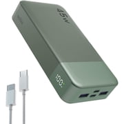N4520 NOBIS Portable Charger, 20000mAh Power Bank, 45W Power Bank Fast Charging, Battery Pack with C to C Cable, Battery Bank with Digital Display for iPhone Android Laptop etcGreen