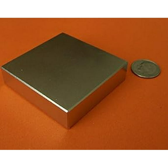 N52 Neodymium Magnets 2 in x 2 in x 1/2 in Square Block