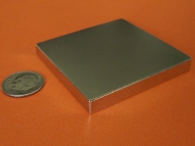 Strong Neodymium Magnets 2 x 2 x 1/4 Rare Earth Block
