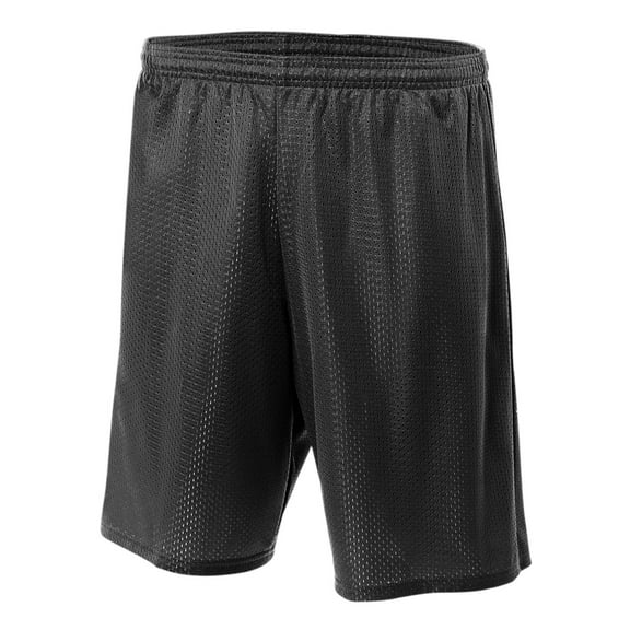 N5293 A4 Men's 7" Lined Tricot Mesh Plain Shorts