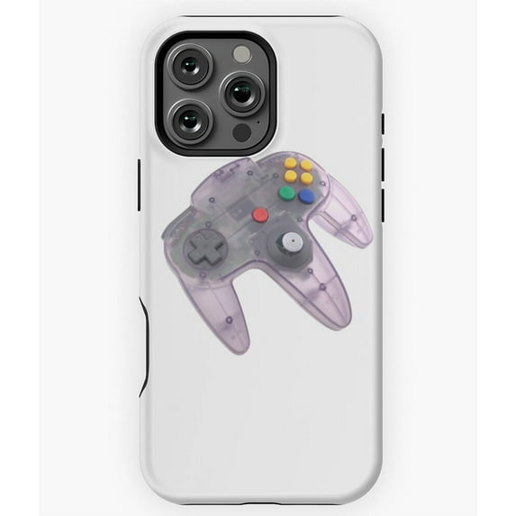 N64 Controller Clear Purple Retro M2391 Phone Case for iPhone 17 16 15 14 13 12 11 Pro Max