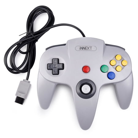 N64 Controller, iNNEXT Classic Retro Wired Controllers Gamepad Controller Joystick for N64 Console Video Games System(Gray)