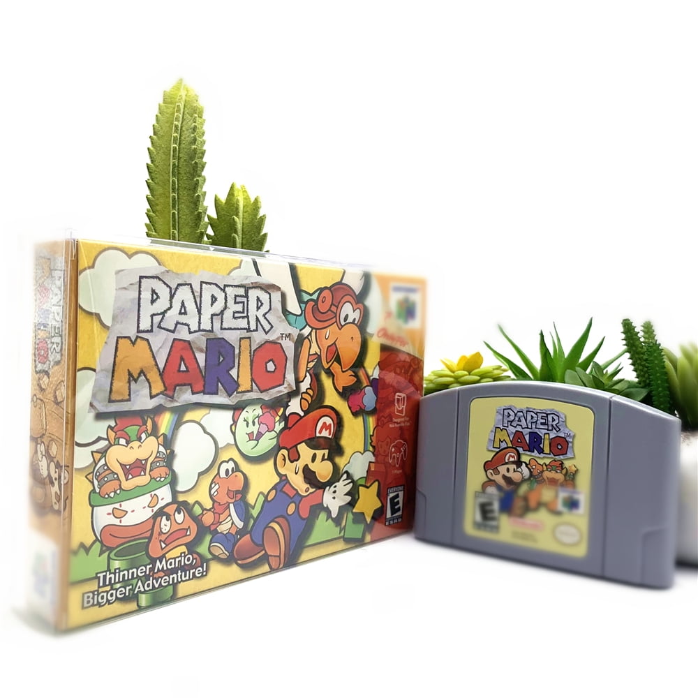 N64 Game Cartridge Paper Mario for Nintendo 64 Cartridge / Box / Tray